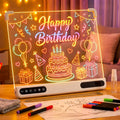 Kids LED Drawing Board with 7 Color Light Modes - Rechargeable Glow Doodle Board