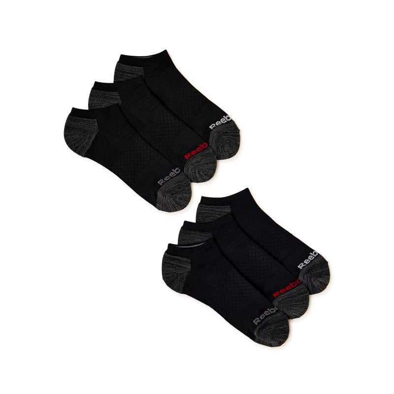 Athletic Crew Socks for Men - Reebok Tech Comfort Low Cut 6-Pack