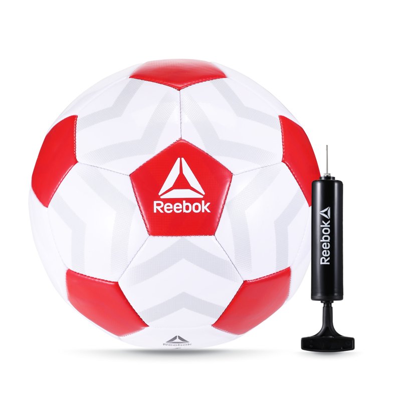 Reebok Size 5 Soccer Ball with Inflatable Pump - Durable Outdoor Play