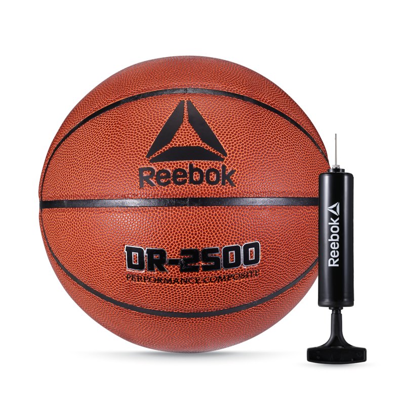 Reebok Size 6 Rubber Basketball for Indoor & Outdoor Play - Includes Pump