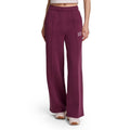 Reebok Women's Wide Leg Fleece Pants with Contrast Stitch & Pockets
