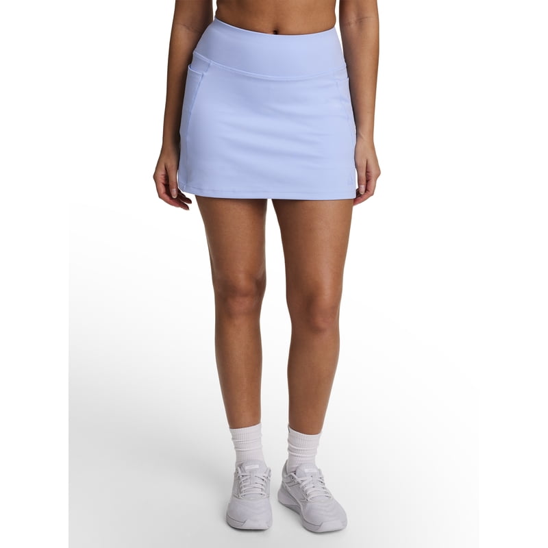 Reebok Women's High Rise Skort for Active Wear - Breathable, Stretchy Sports Skirt