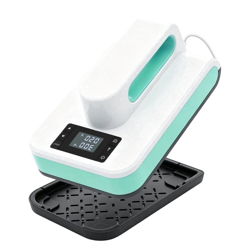 Portable Heat Press Machine for T-Shirts and Bags - Green, 7.5x4.75 Inch