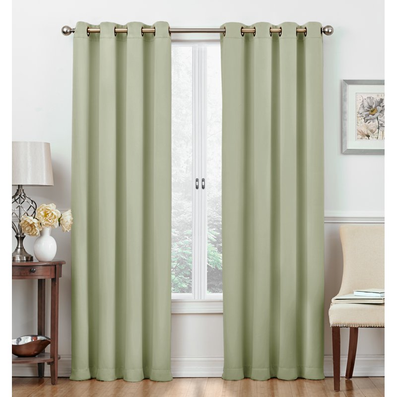 Blackout Thermal Grommet Top Window Curtain Panels - Noise & Energy Saving