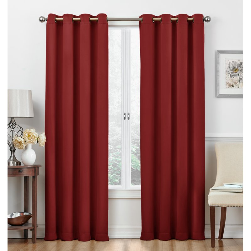 Blackout Hotel Grommet Top Window Curtain Panels - Thermal, Noise & Energy Saving