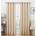 Blackout Thermal Window Curtain Panels - Room Darkening Soundproof Grommet Top