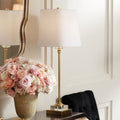 Regency Hill Julia Gold Crystal Buffet Table Lamp 29.5" Tapered Shade