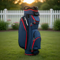 Golf Cart Bag 9.5-Inch 14-Way Divided with Rain Hood, Nylon Travel-Ready