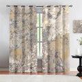 Blackout Curtains with 3D Printed Texture and Thermal Insulation - Pack of 2