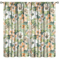 Watercolour Floral Curtain Set - Bohemian Style Room Decor with Sunlight Blocking & Noise Reduction