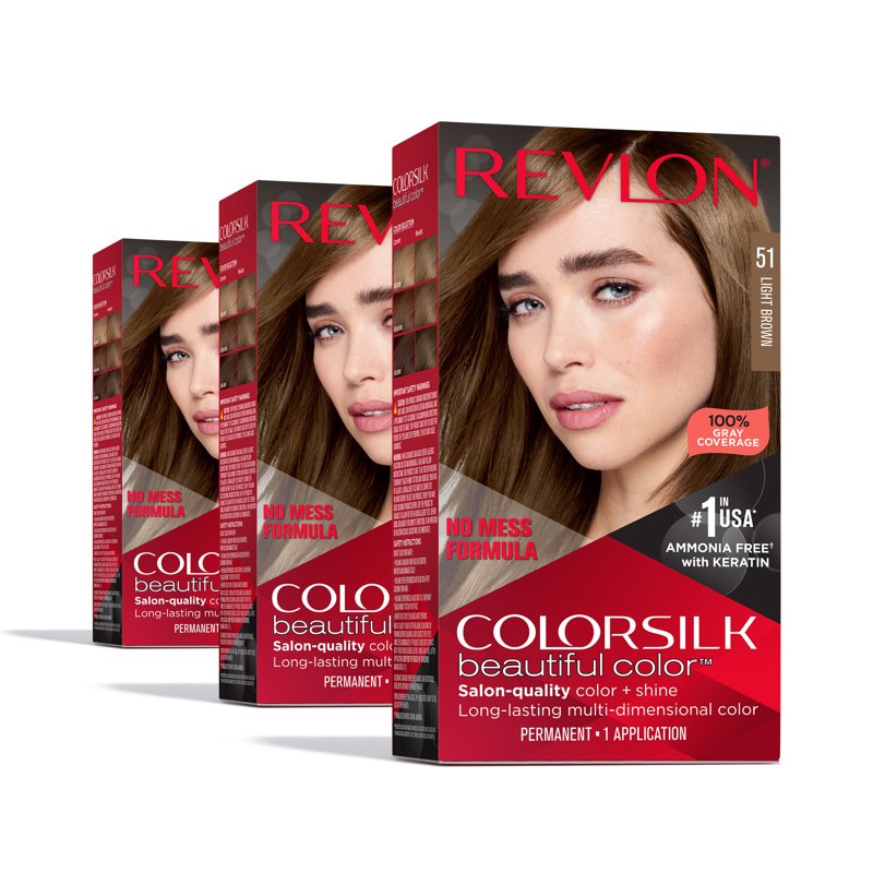 Permanent Hair Color Kit 3 Pack - Long-Lasting, Ammonia-Free, Multiple Shades