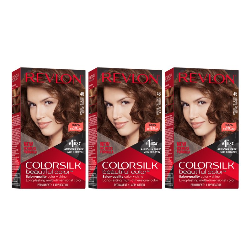 Hair Color Kit with 100% Gray Coverage - Multiple Shades, Ammonia-Free
