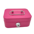 Small Metal Cash Box with Lock and Handle for Money, Toys, and Organizer