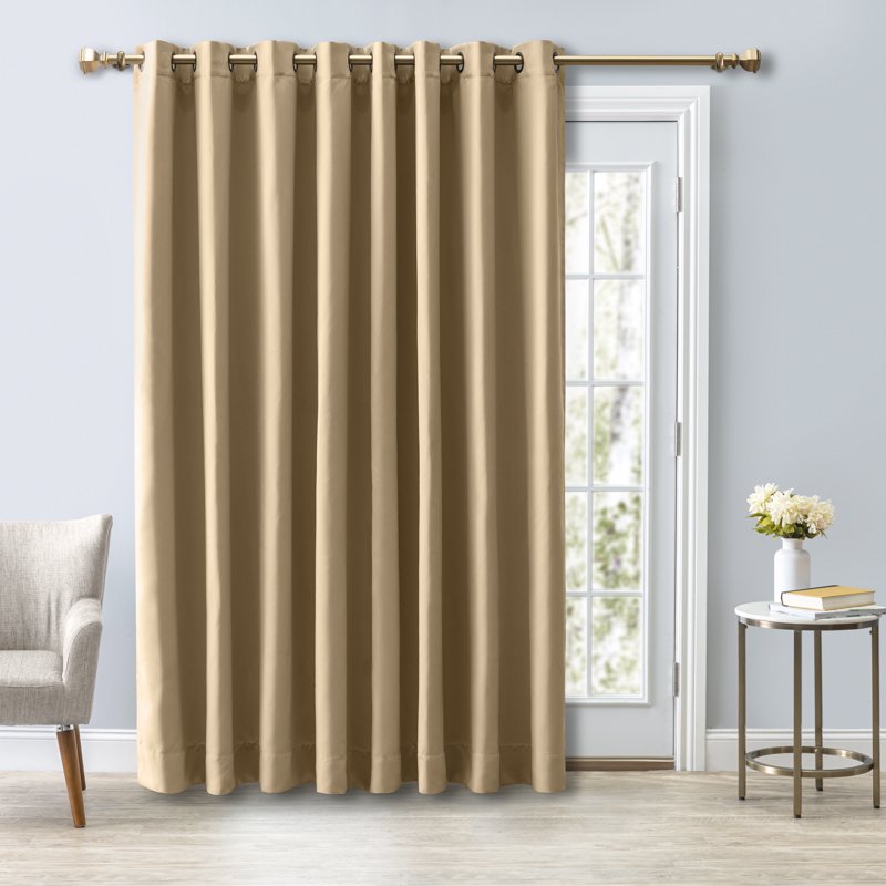 Blackout Patio Curtain Panel with Grommets - Heavyweight Thermal Insulated