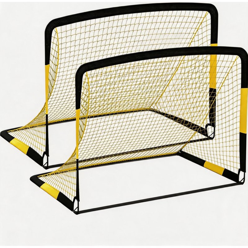 2-Pack 6x4 ft Backyard Soccer Goal Set with Ball, Cones & Stakes