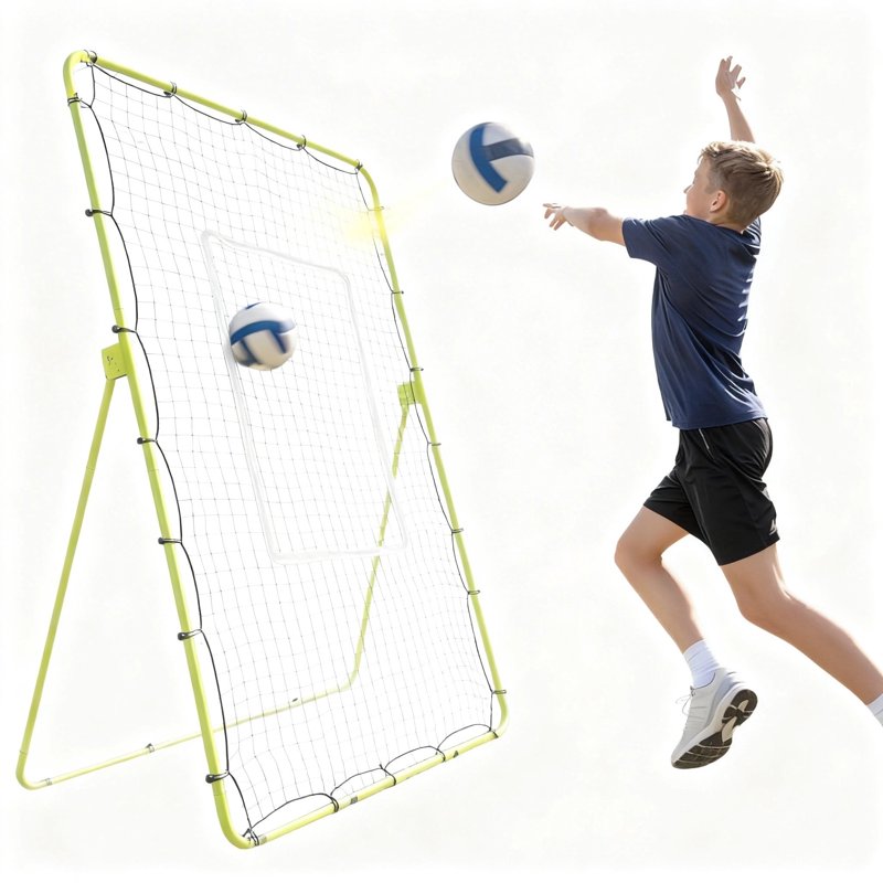 Large Volleyball Rebounder Net 7x4 ft Training Bounce Back Equipment