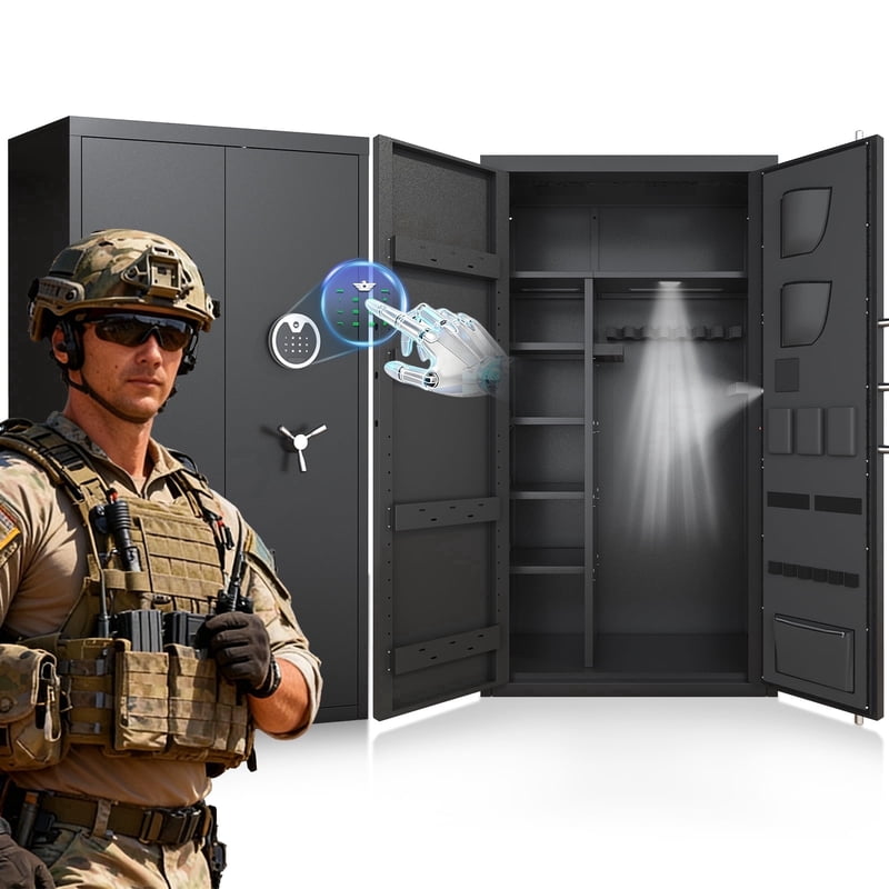 Large Gun Safe 25-40 Capacity Digital Keypad Security Cabinet for Home & Office