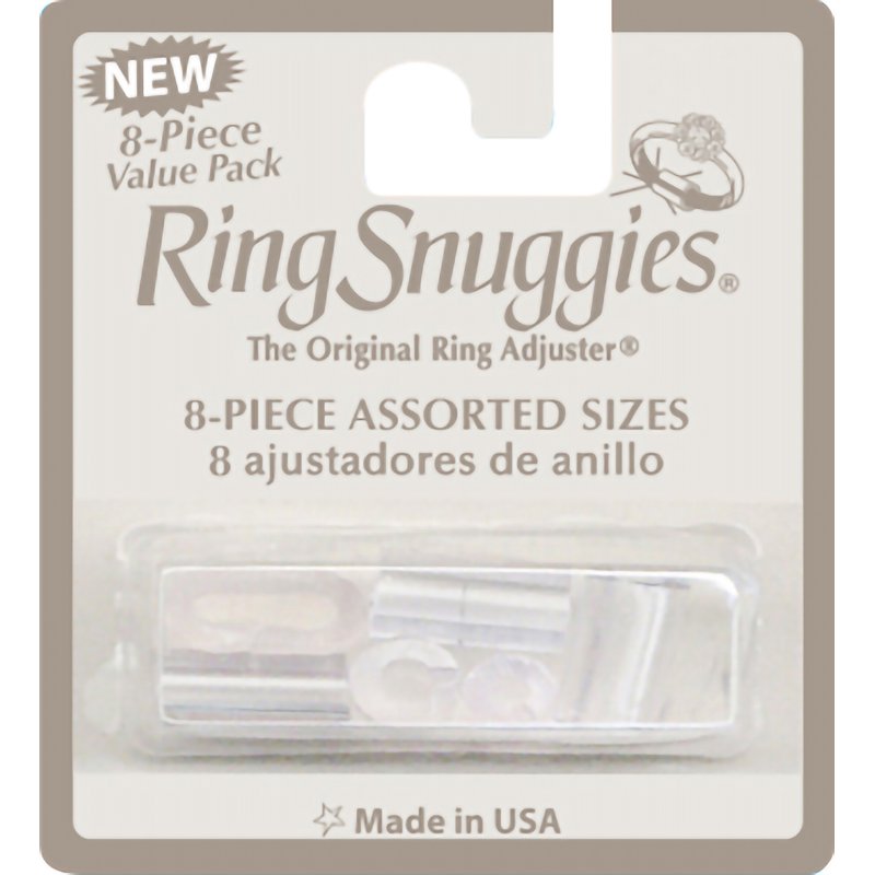 Ring Snuggies Adjustable Ring Fit Enhancer - Clear Plastic, 8-Pack
