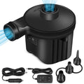 Electric Air Pump for Inflatables, Portable Inflator & Deflator with 3 Nozzles