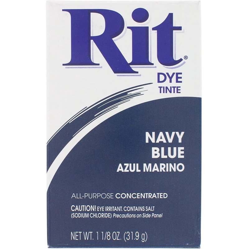 Fabric Dye Kit - Navy Blue Semi-Permanent Powder Dye for Clothing & Crafts - 6 Pack