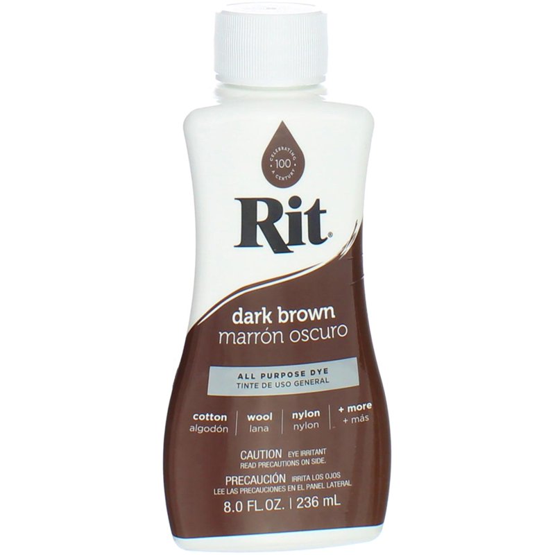 Liquid Fabric Dye - Dark Brown, 8 fl oz, Multi-Pack for Clothing & Home Decor