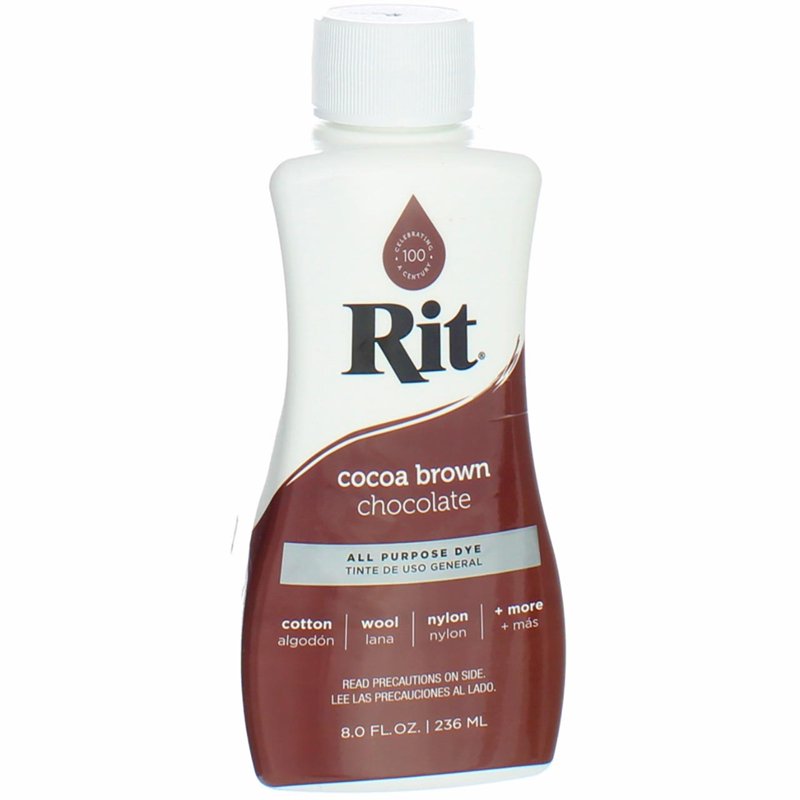 All-Purpose Liquid Fabric Dye Cocoa Brown 8 fl oz (4 Pack) - Clothing & Textile Colorant