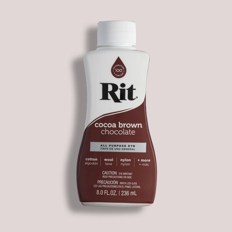 Rit All-Purpose Fabric Dye Cocoa Brown - 8 Fl Oz for Textiles & Crafts