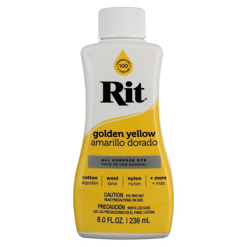 All Purpose Fabric & Material Dye - Golden Yellow, 8 Fl Oz