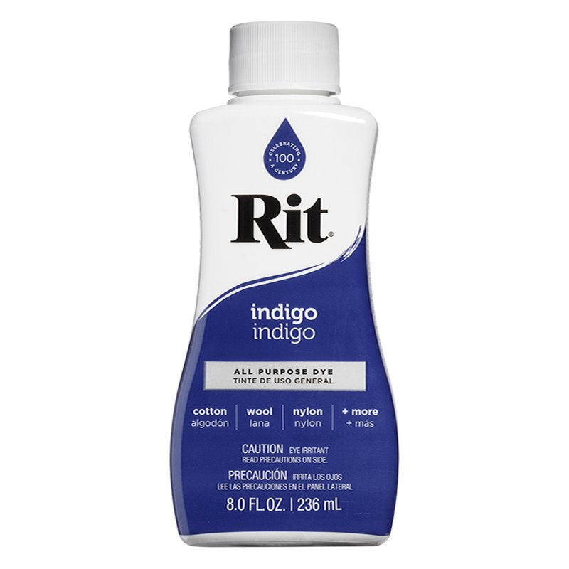 Rit All-Purpose Liquid Dye - Indigo, 8 oz (Indigo, Single)