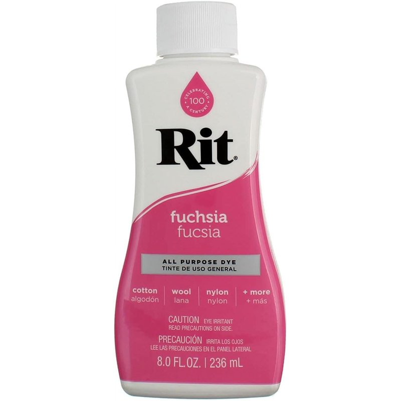 Liquid Fabric Dye - Fuchsia 8 Ounces, 3-Pack for Clothing & Home Decor