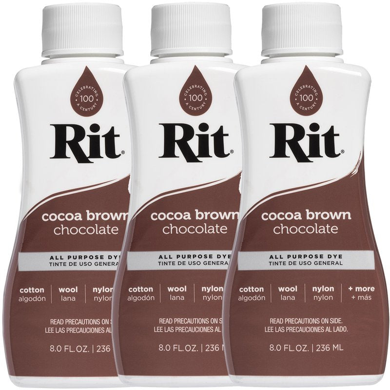Liquid Fabric Dye 8oz Cocoa Brown Multipack of 3 - Clothing & Home Decor