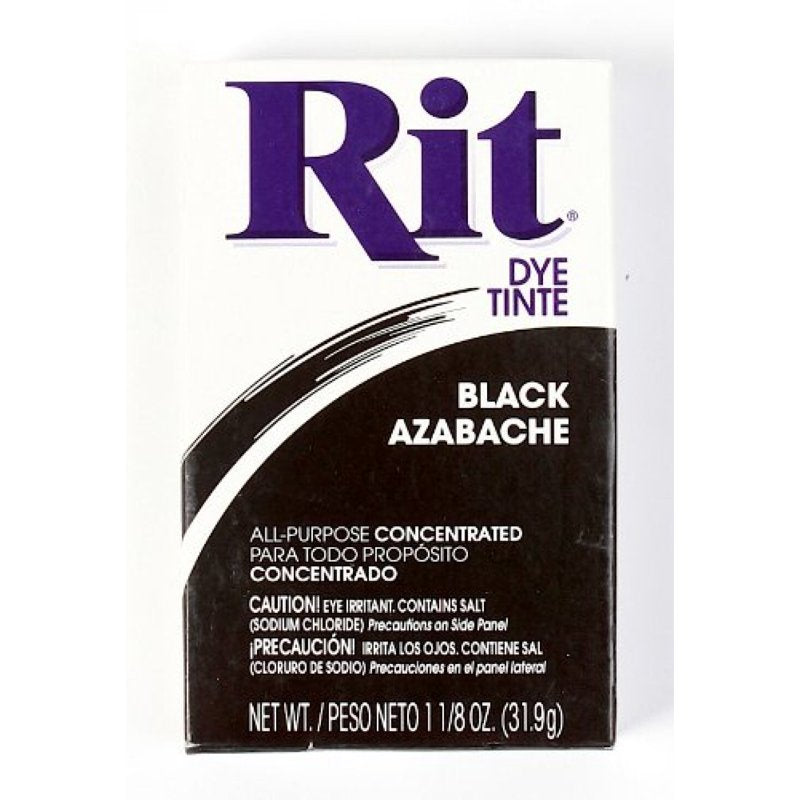All-Purpose Black Fabric Dye Powder for Clothing & Home Decor - 1.125 oz (10 Pack)