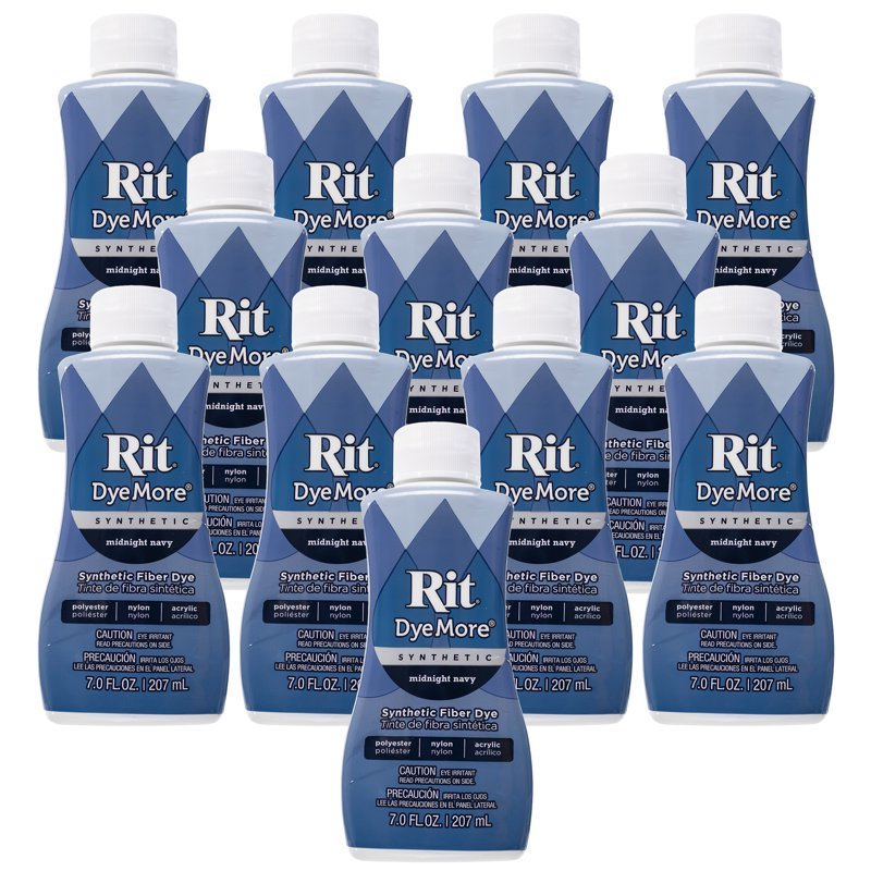 Synthetic Fabric Dye Set - 7oz Liquid Colors for Textiles & Crafts, 12-Pack