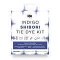 Indigo Shibori Tie Dye Kit with Dye Fixative - Fabric Art Craft Set
