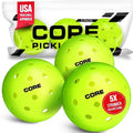 CORE Pickleball Balls – Outdoor/Indoor Polypropylene, 3-Pack
