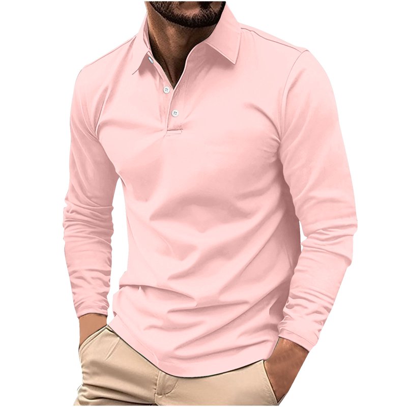 Men's Golf Polo Shirts Long Sleeve Quick Dry Breathable Casual Tees