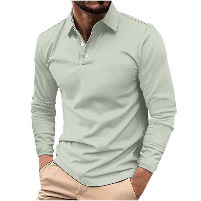 Men's Golf Polo Shirts Long Sleeve Quick Dry Breathable Casual Tees
