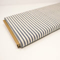 Cotton Woven Stripe Ticking Fabric by the Yard - Navy & Red Options