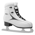 Women's Ice Skates with Fur Lining - Figure Skating Boots, White/Black Plaid