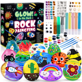 Glow in the Dark Rock Painting Kit for Kids - Arts & Crafts Supplies Gift Set
