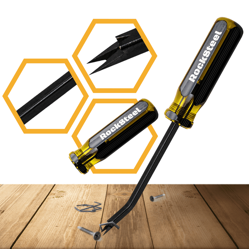 Upholstery Staple Remover Tool with Ergonomic Handle - Heavy Duty Nail & Tack Puller for Furniture, Carpet & Wood