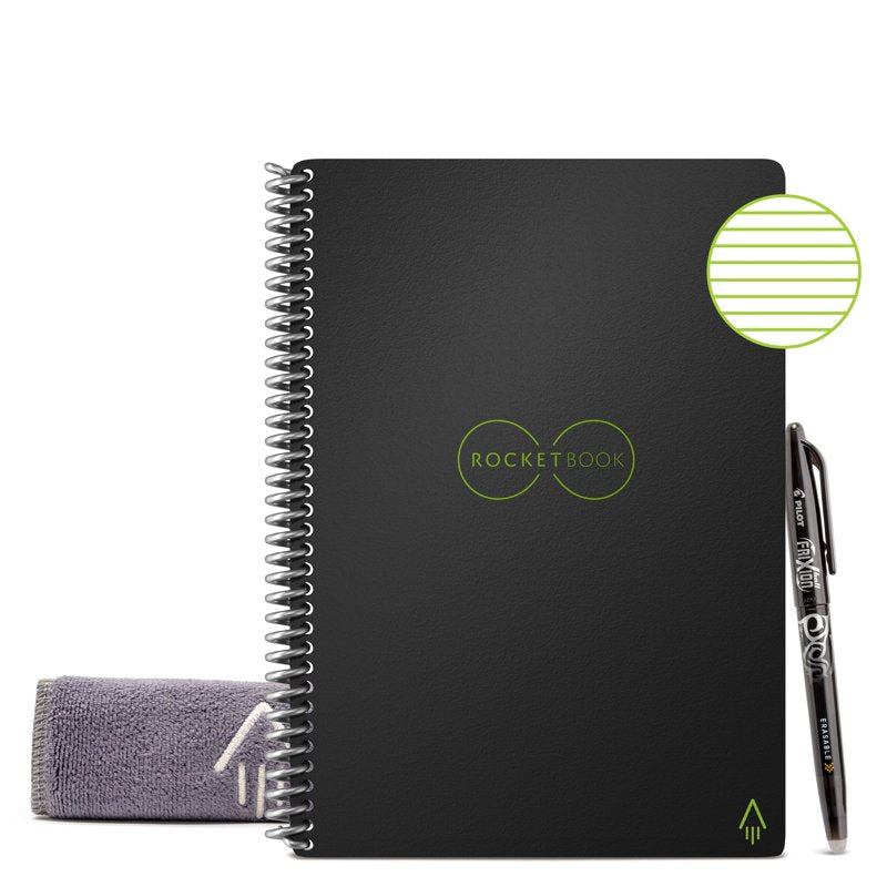 Smart Reusable Spiral Notebook - Eco-Friendly Digital Note-Taking, Lined Pages