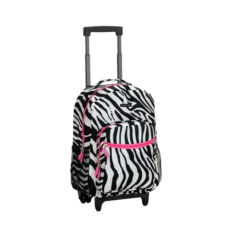 17-Inch Rolling Backpack with Double Wheels and Organizer