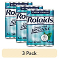 (3 Pack) Rolaids Extra Strength Chewable Antacid Tablets - Mint Flavor, 30 Count, Relief for Heartburn