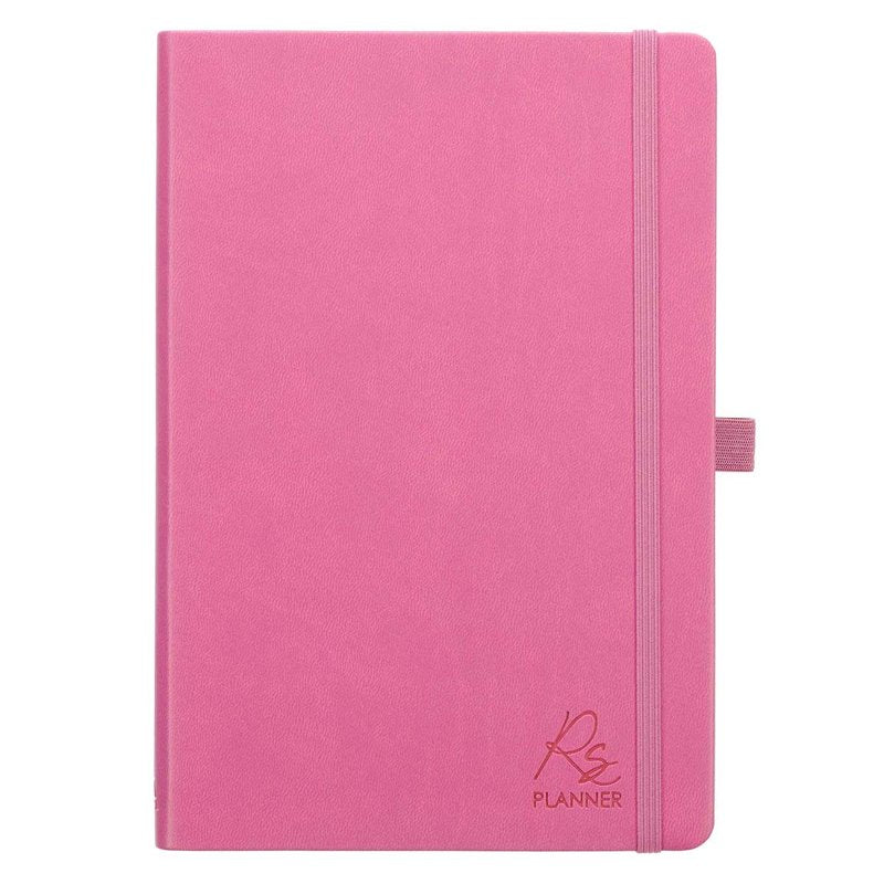Women’s Daily Planner with Scripture - Pink Faux Leather Organizer, Weekly & Monthly Schedule