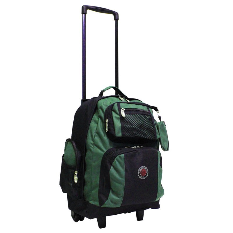 Deluxe Rolling Backpack with Wheels & Spacious Compartments - Travel & School Use