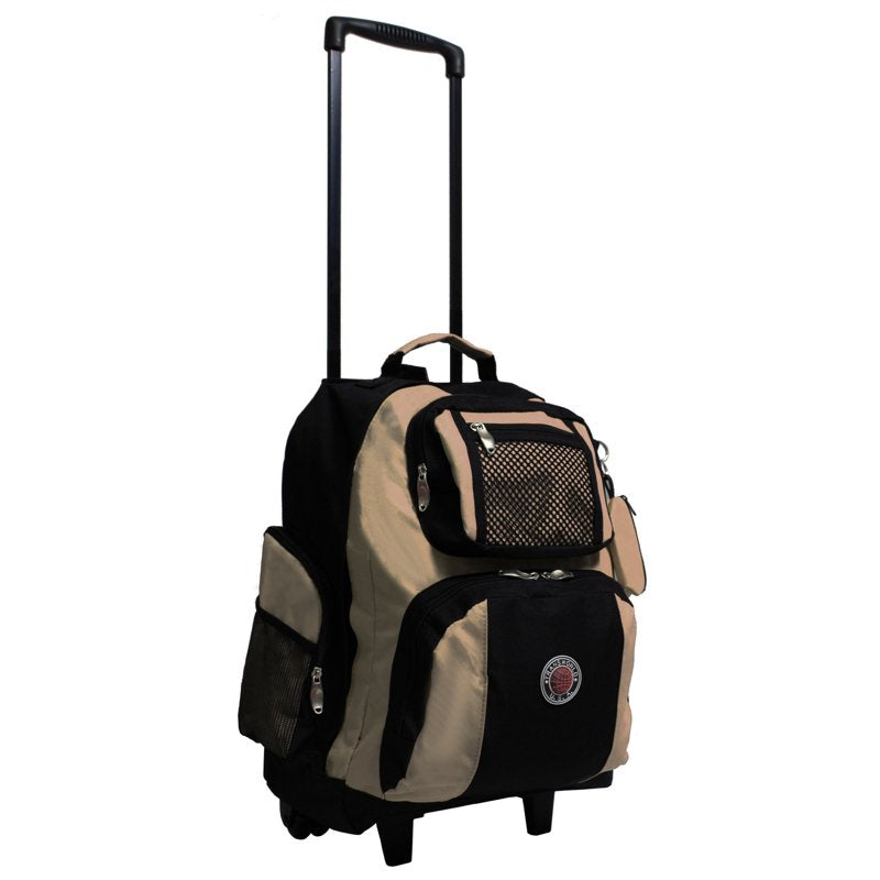 Deluxe Rolling Backpack with Spacious Compartments & Durable Wheels