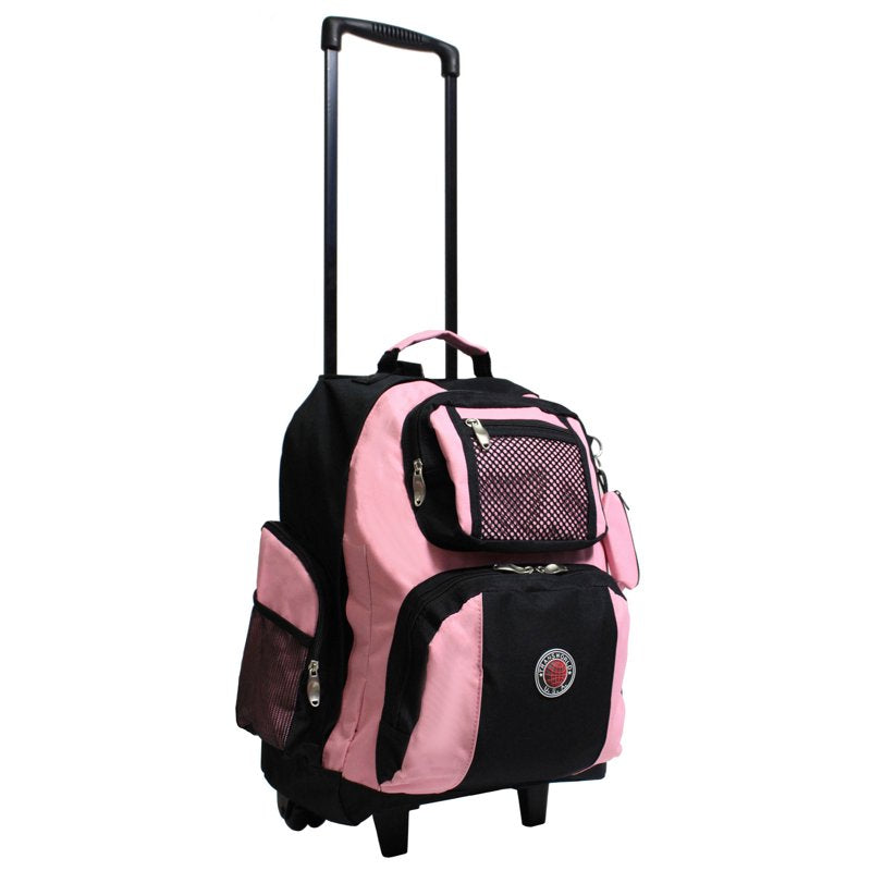 Deluxe Rolling Backpack with Spacious Compartments and Durable Wheels