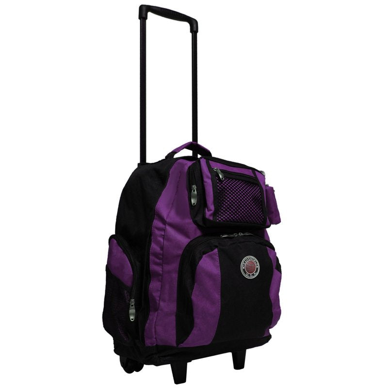 Deluxe Rolling Backpack with Spacious Main Compartment and Wheels