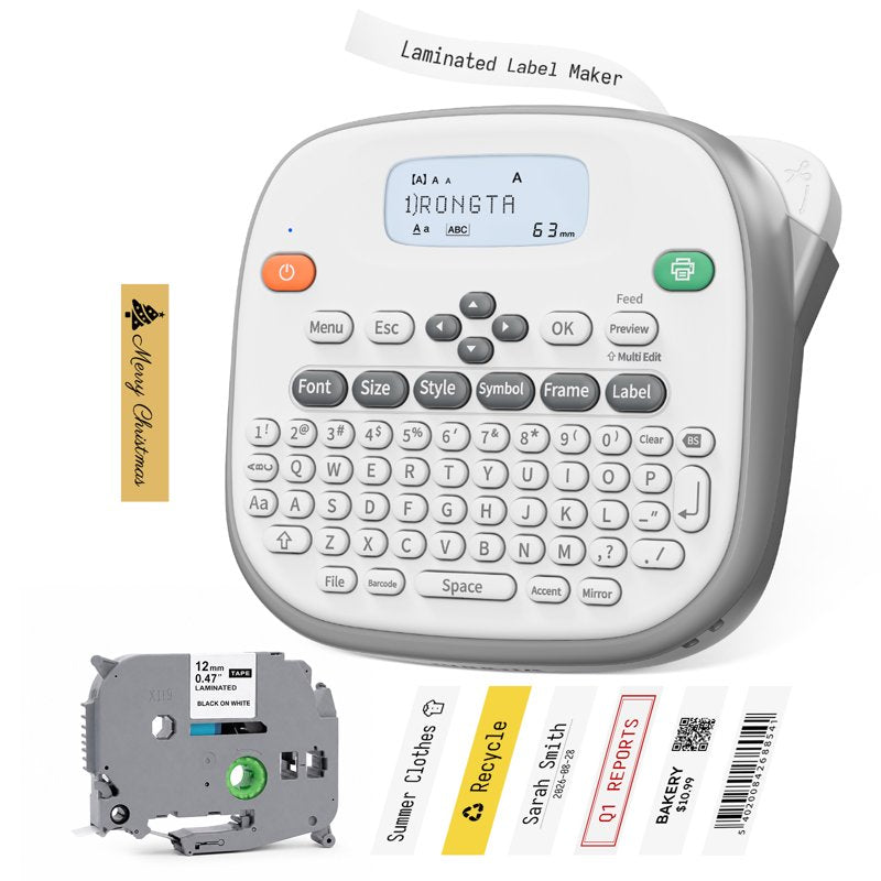 Bluetooth Label Maker with Tape - Thermal Printer for Home & Office Organization